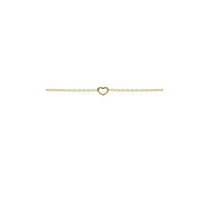 gold plated armband Open Heart