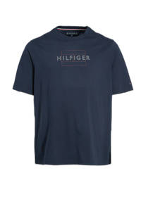 Tommy Hilfiger Big & Tall regular fit T-shirt Plus Size van biologisch katoen desert sky
