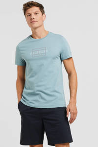 Tommy Hilfiger T-shirt LINEAR FLAG van biologisch katoen lofty blue
