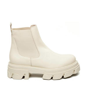 Mixture  chunky leren chelsea boots off white