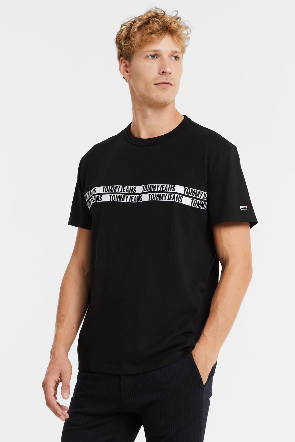 Tommy Jeans T-shirt van biologisch katoen black