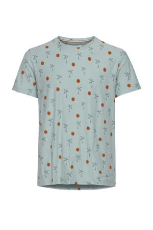 T-shirt met all over print canal blue