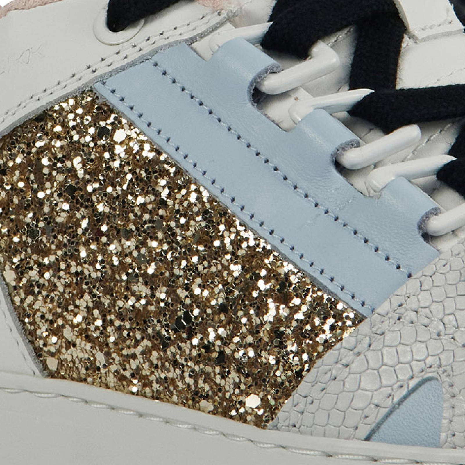 NUBIKK® Yeye Maze Glitter | Witte Sneaker | Officiële webshop