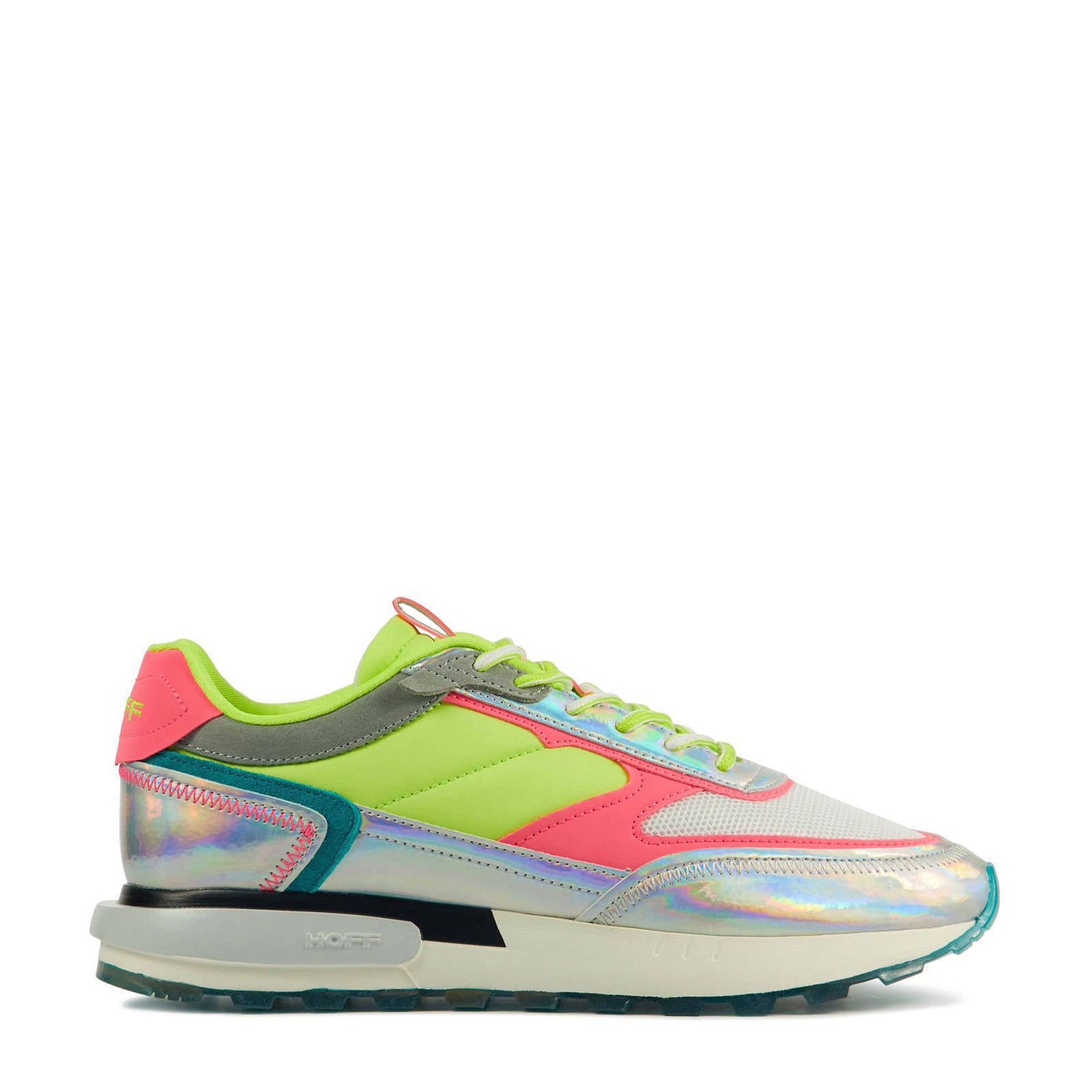 HOFF Bengala suède sneakers neon roze/multi | wehkamp