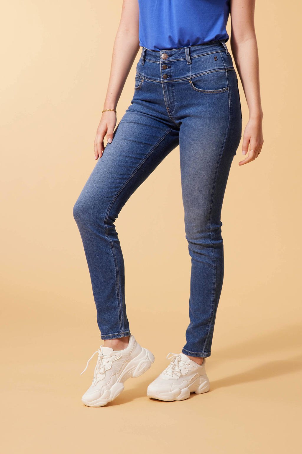 Miss Etam high waist skinny jeans Havanna medium denim