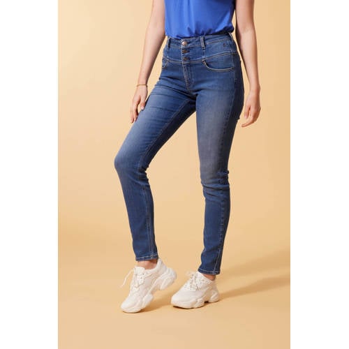 Miss Etam high waist skinny jeans Havanna medium blue