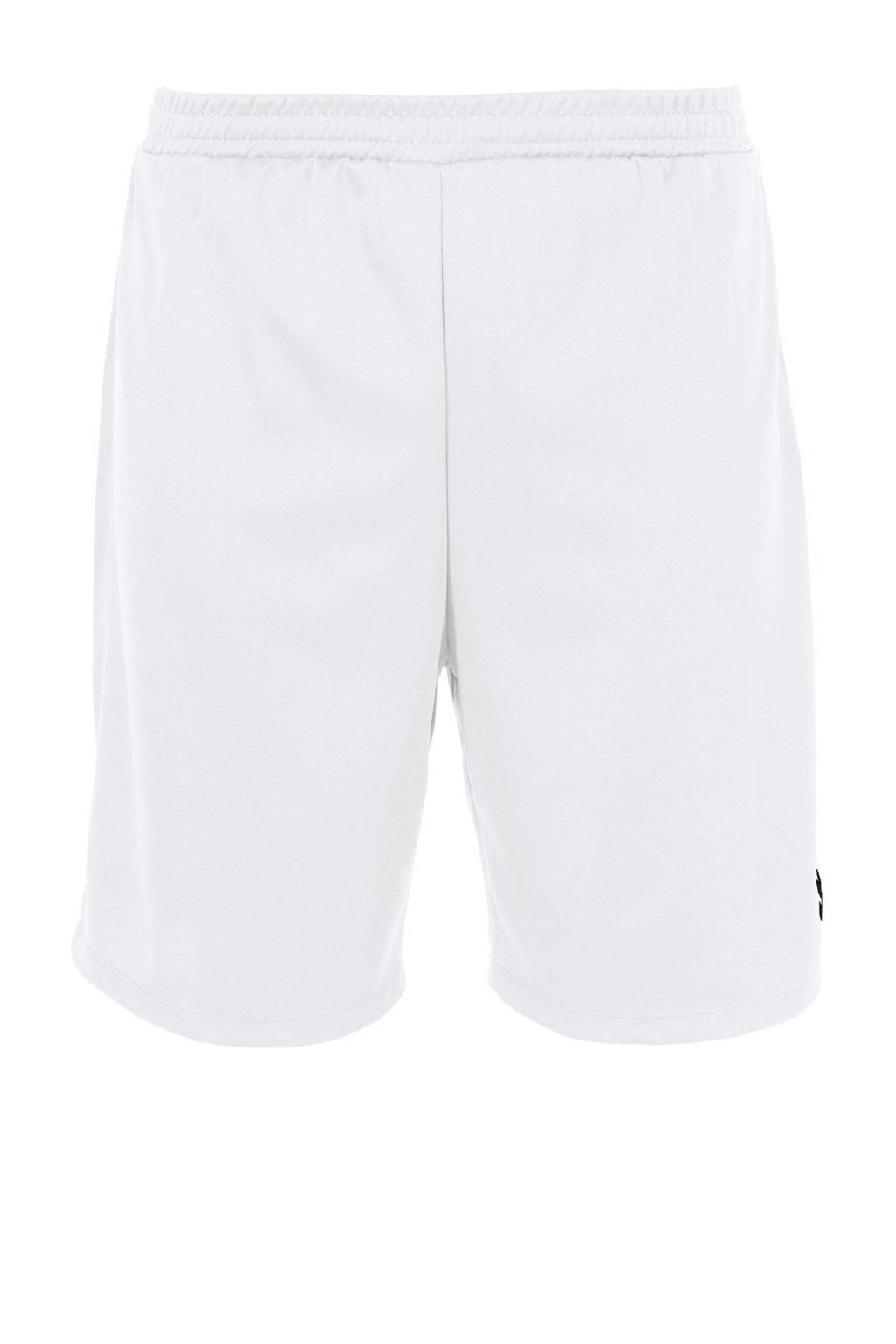 Witte heren hummel Senior voetbalshort Euro van polyester met regular fit, elastische tailleband met koord en effen