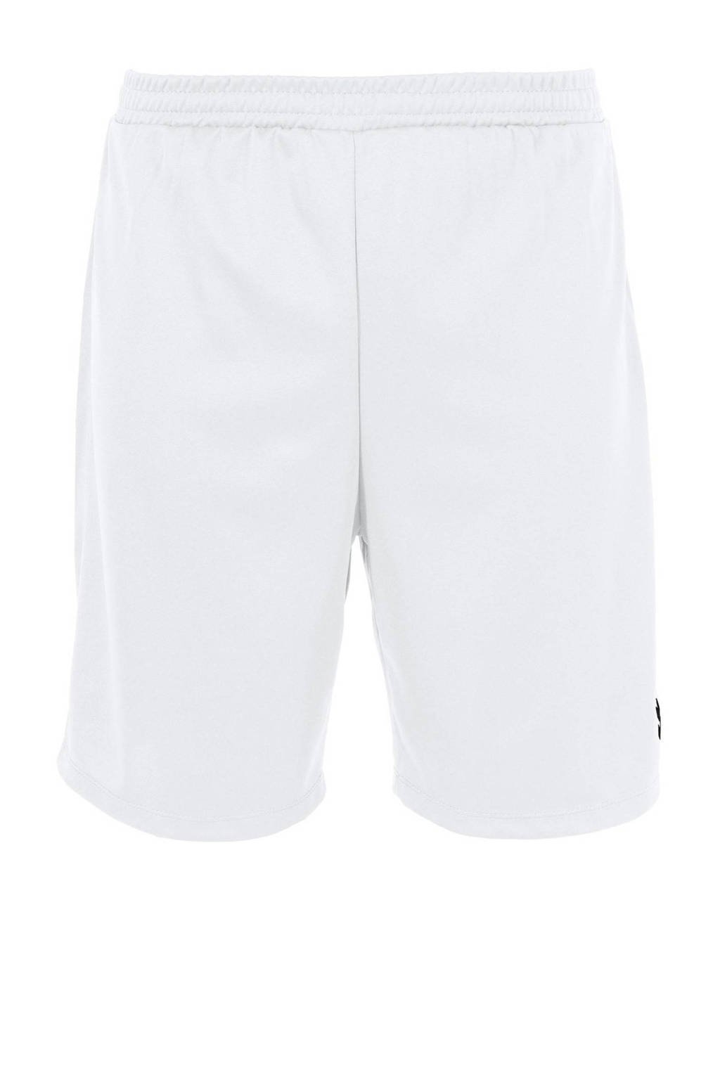 Witte heren hummel voetbalshort Euro van polyester met regular fit en elastische tailleband met koord