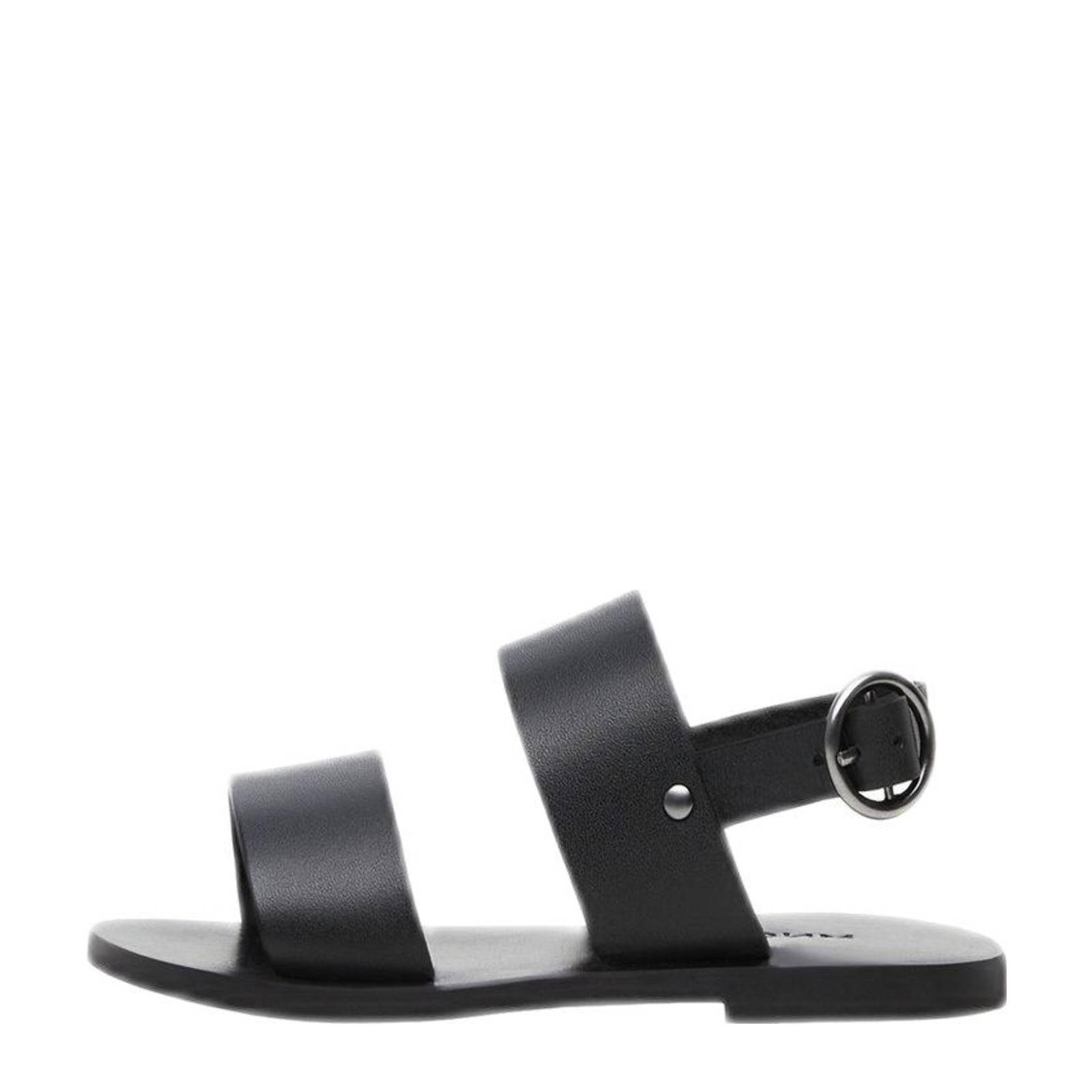 Mango Kids leren sandalen zwart | wehkamp