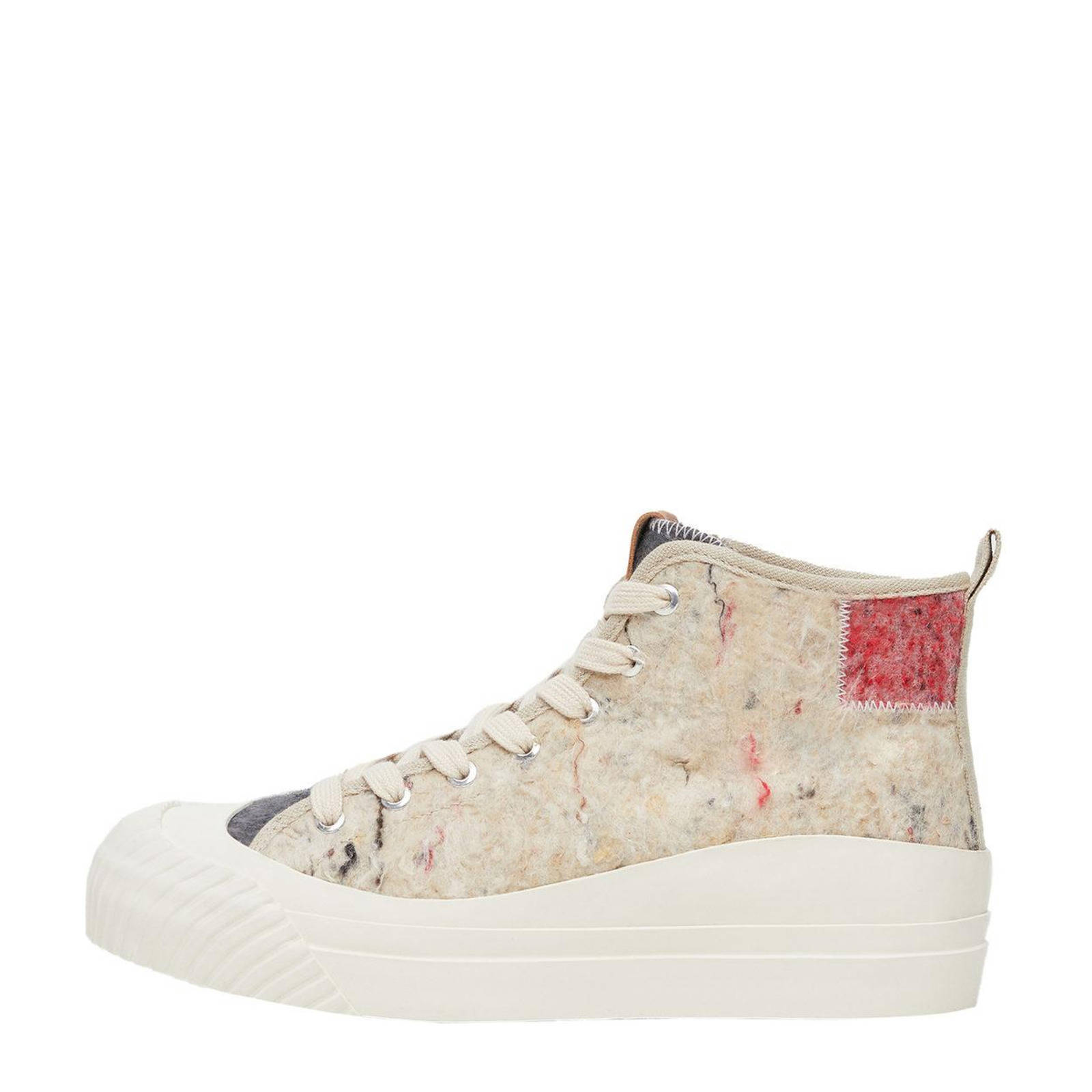 Mango hoge sneakers beige/grijs | wehkamp