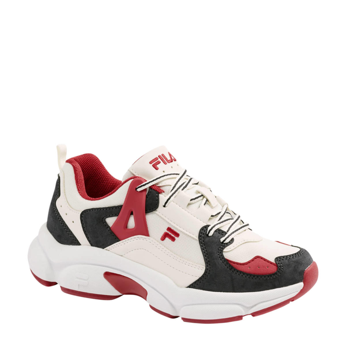 vrijgesteld Voorwoord Museum Fila chunky sneakers off white/rood | wehkamp