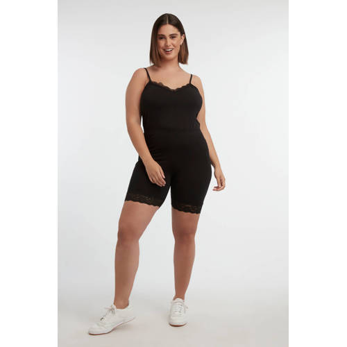 MS Mode Plus Size cycling short met kant - set van 2 zwart afbeelding