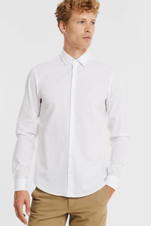 slim fit overhemd polin stretch white