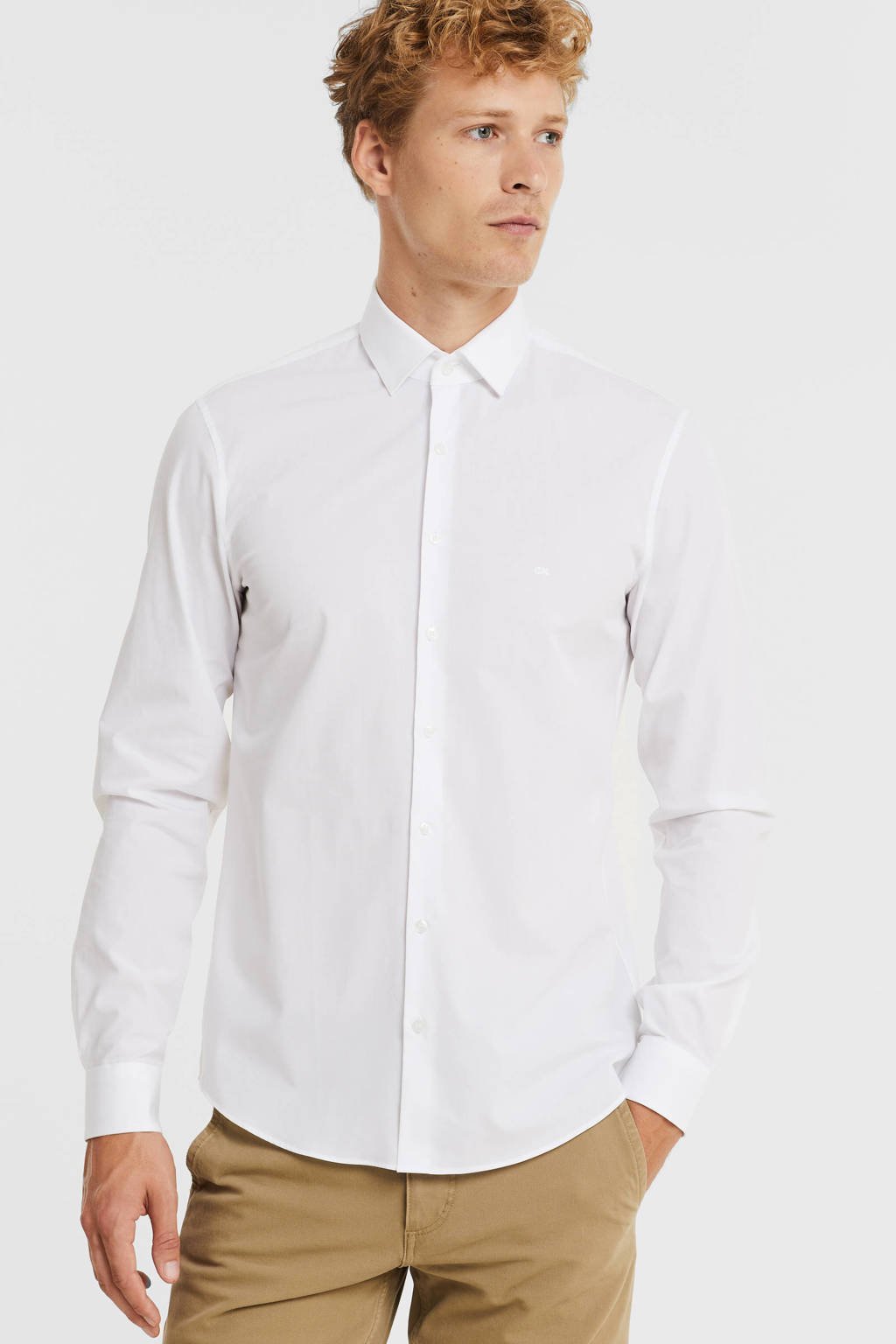 Calvin Klein slim fit overhemd white
