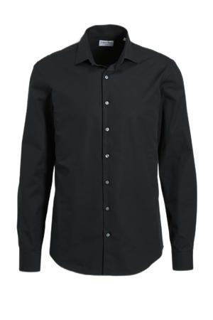slim fit overhemd black