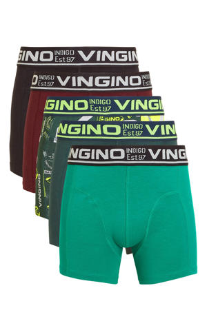   boxershort LOGO TEXT - set van 5 groen/zwart