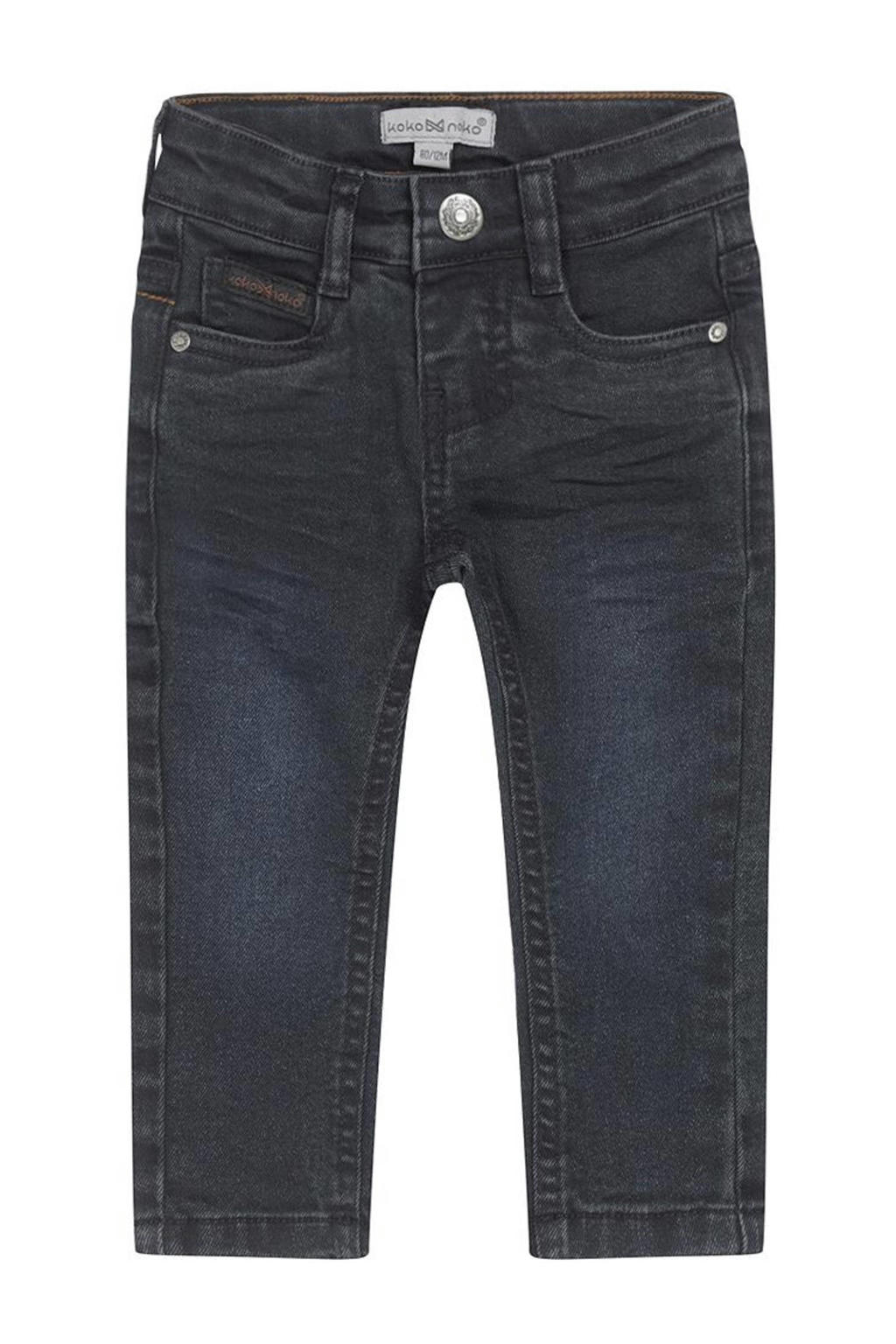 Donkerblauwe jongens Koko Noko skinny jeans van stretchdenim met regular waist