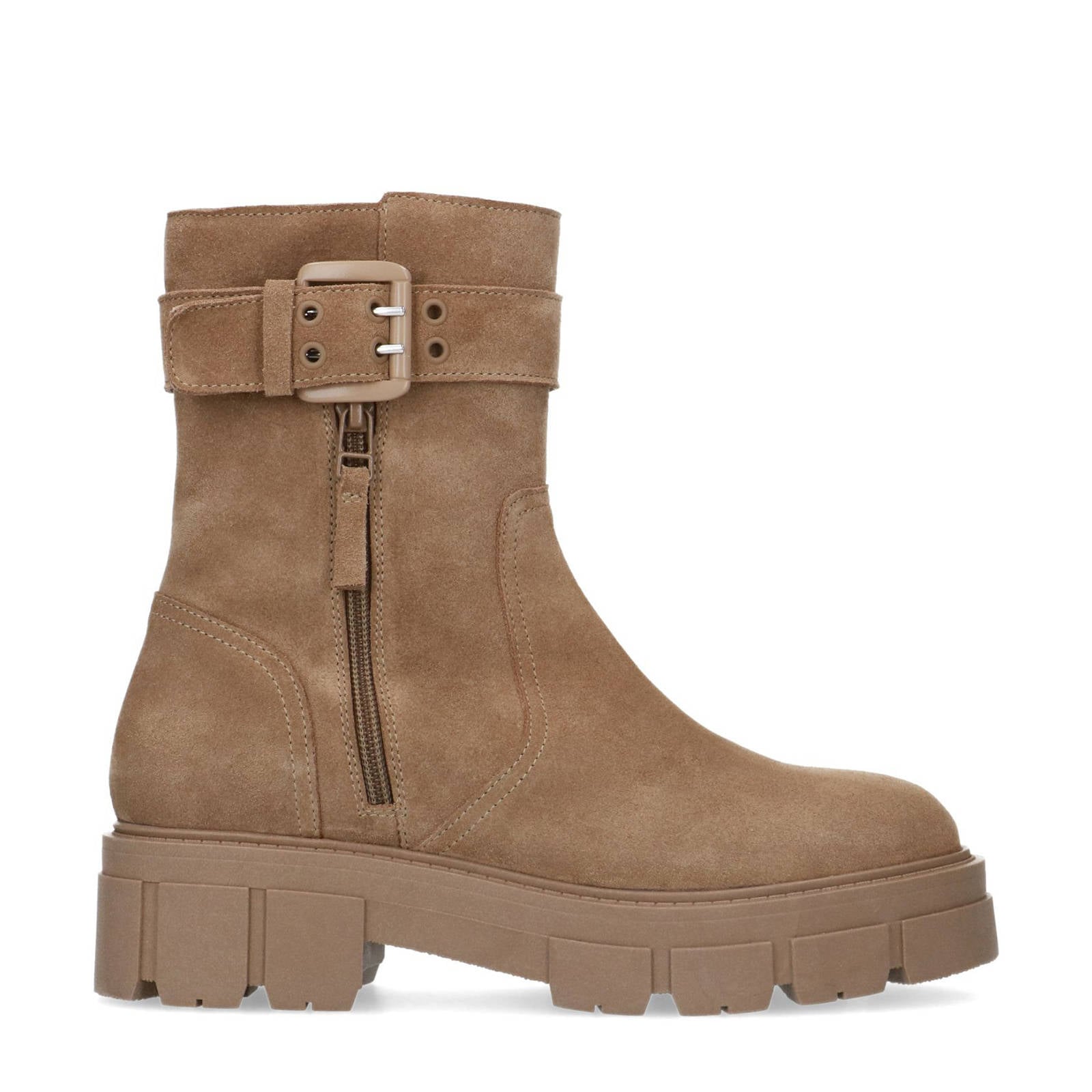 Sacha suède enkelboots lichtbruin | wehkamp