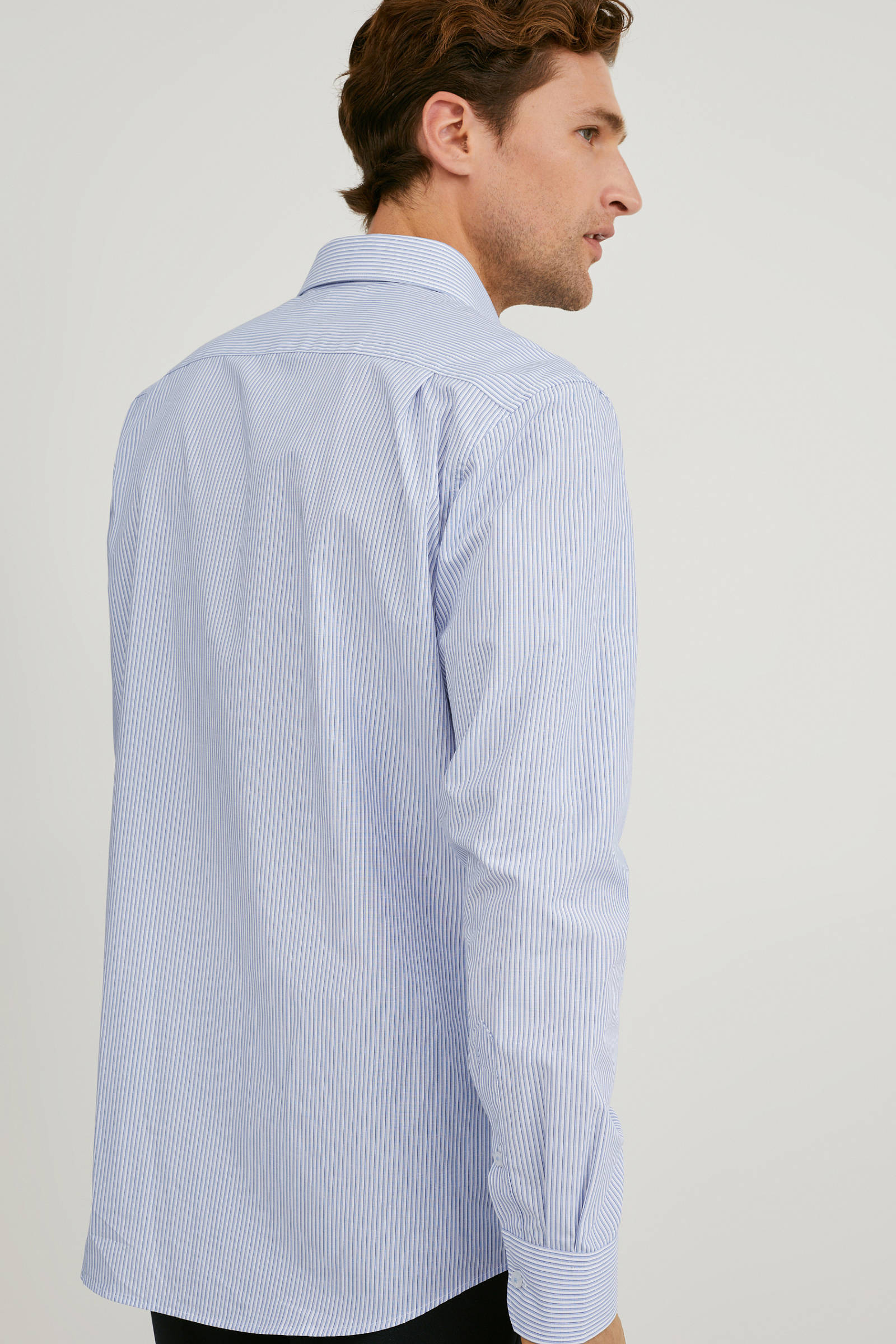 Archief Comme Des Garcon Blauw Gestreept Shirt XL Kleding Herenkleding Overhemden & T-shirts Oxfords & Buttondowns 