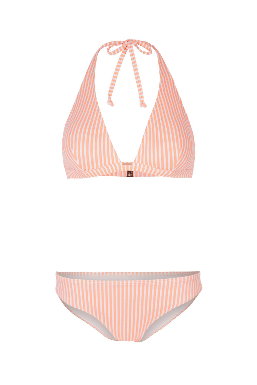 O'Neill halter bikini Marga oranje/wit wehkamp
