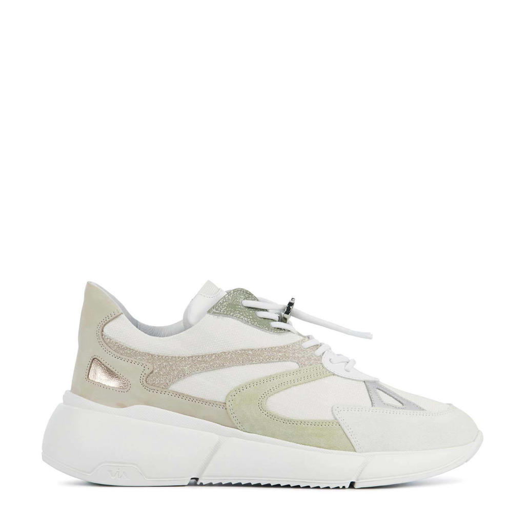 Via Vai Celina Luxx 58124 chunky leren sneakers off white