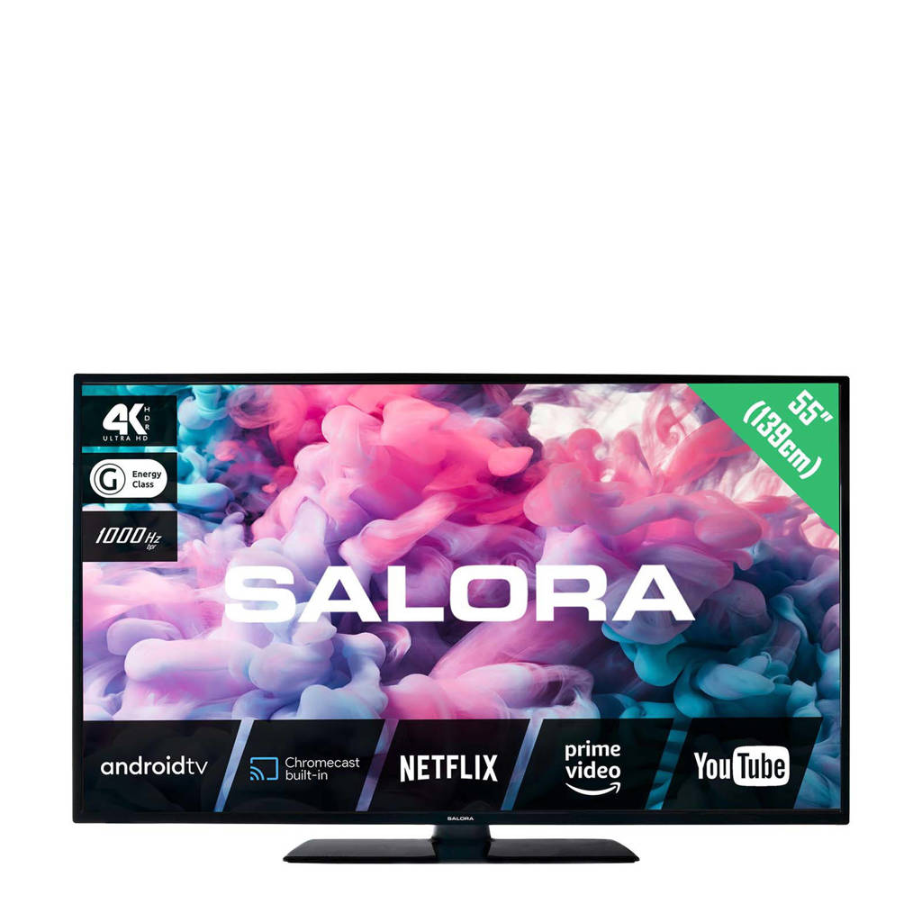 Salora 55UA330 4K LED TV, Zwart