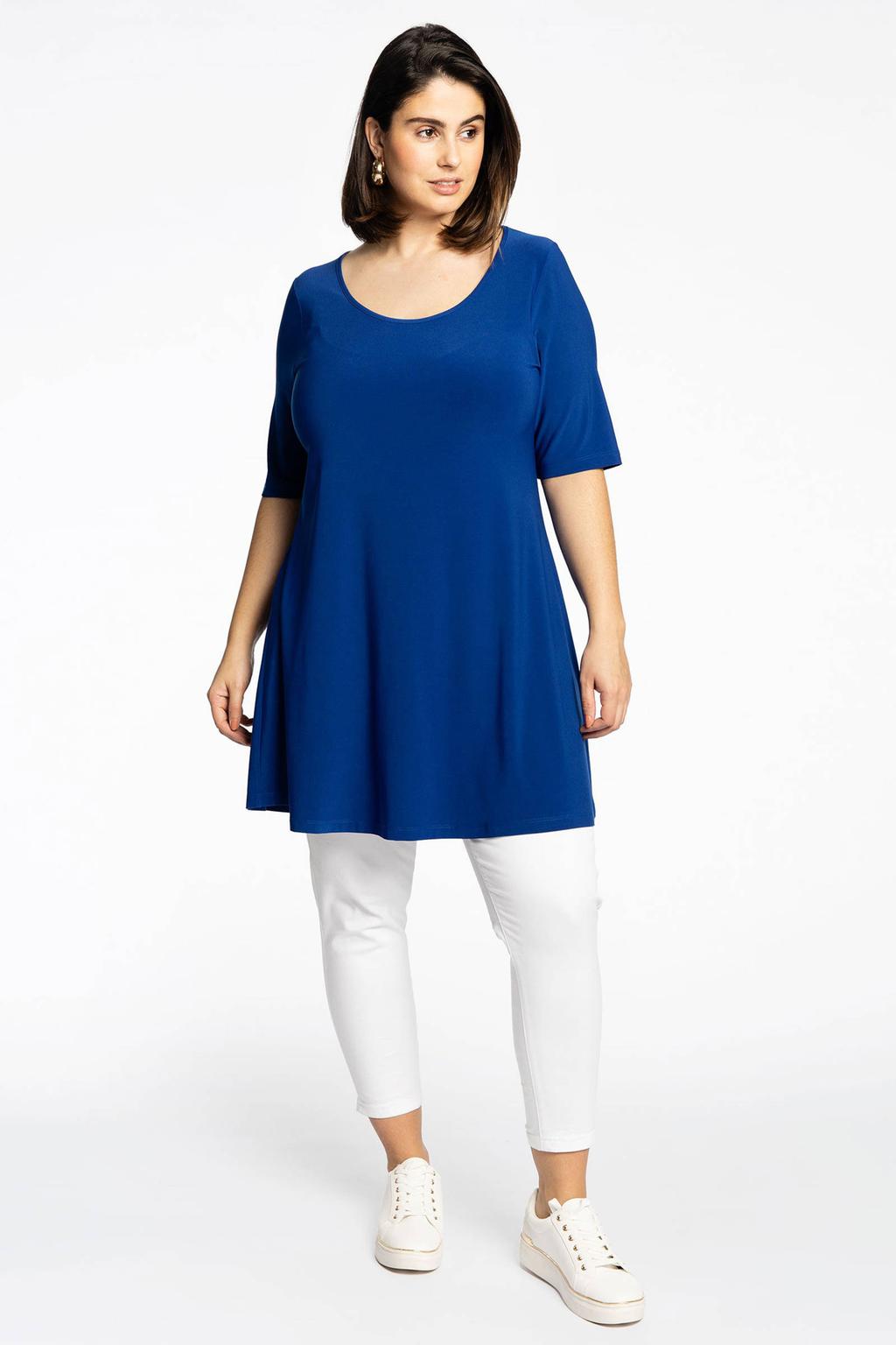 YOEK Travelstof tuniek DOLCE blauw