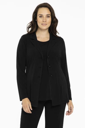 Travelstof blazer zwart
