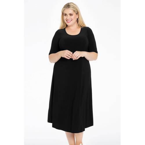 YOEK T-shirtjurk DOLCE met plooien zwart afbeelding