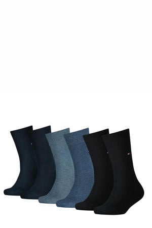 sokken set van 6 blauw