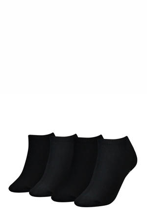 sneakersokken - zwart (set van 4)