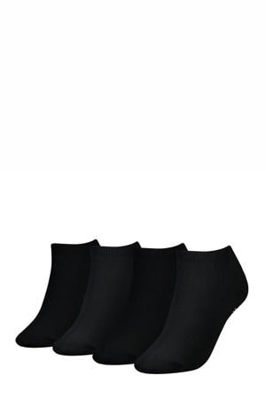 sneakersokken - zwart (set van 4)
