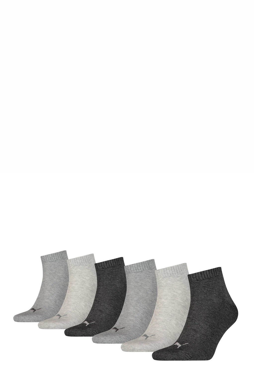 Puma sokken met logo - set van 6 grijs