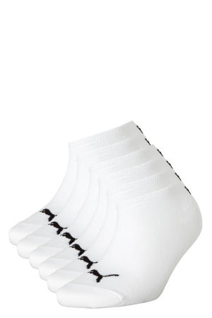 sneakersokken met logo - set van 6 wit