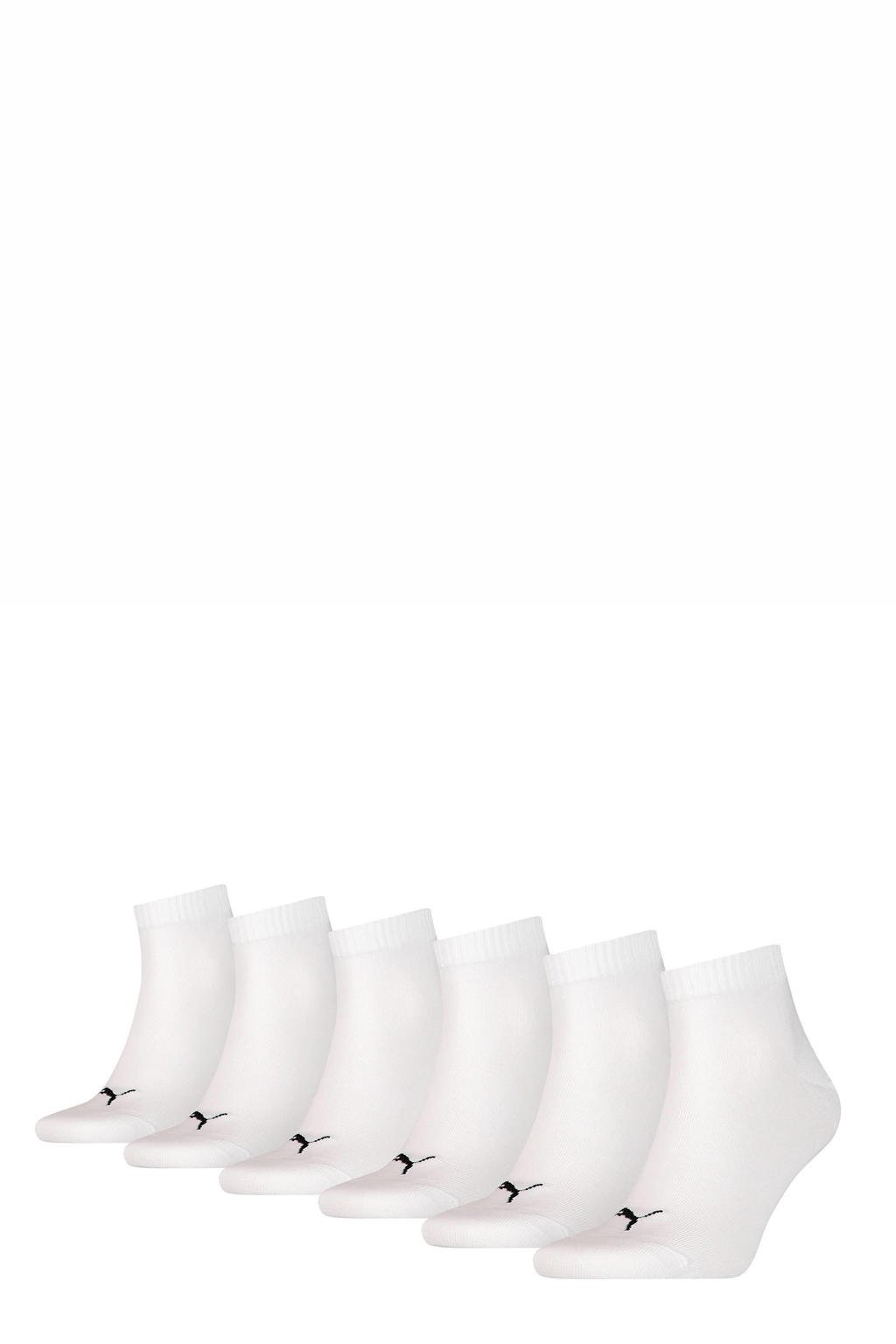 Puma sokken met logo - set van 6 wit