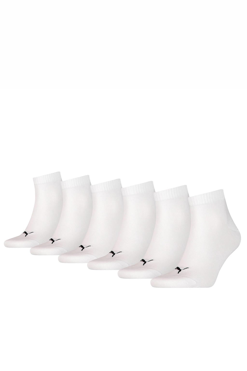 Puma sokken met logo - wit (set van 6)