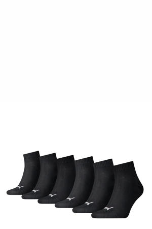 sokken met logo - set van 6 zwart