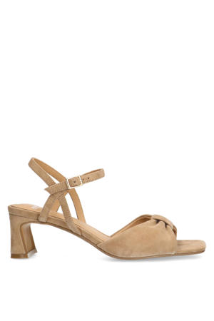 suède sleehakken beige