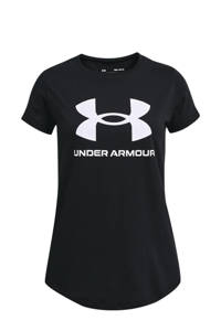 Under Armour sport T-shirt Live Sportstyle Graphic zwart/wit