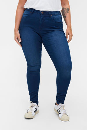 high waist slim fit jeans Amy blauw
