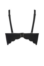 thumbnail: Hunkemöller voorgevormde beugel bikinitop Scallop met textuur zwart