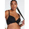 Hunkemöller voorgevormde beugel bikinitop Scallop met textuur zwart