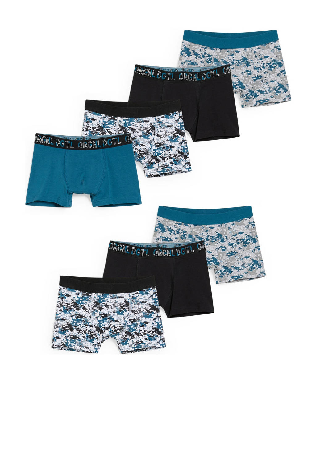 C&A boxershort - set van 7 blauw/wit/zwart