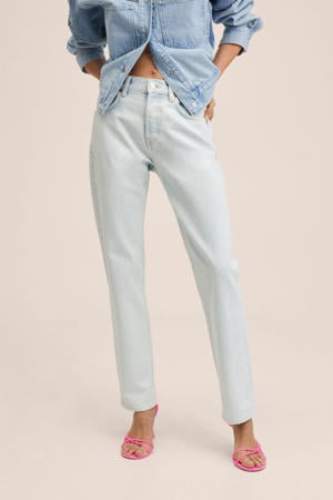 cropped low waist straight fit jeans lichtblauw
