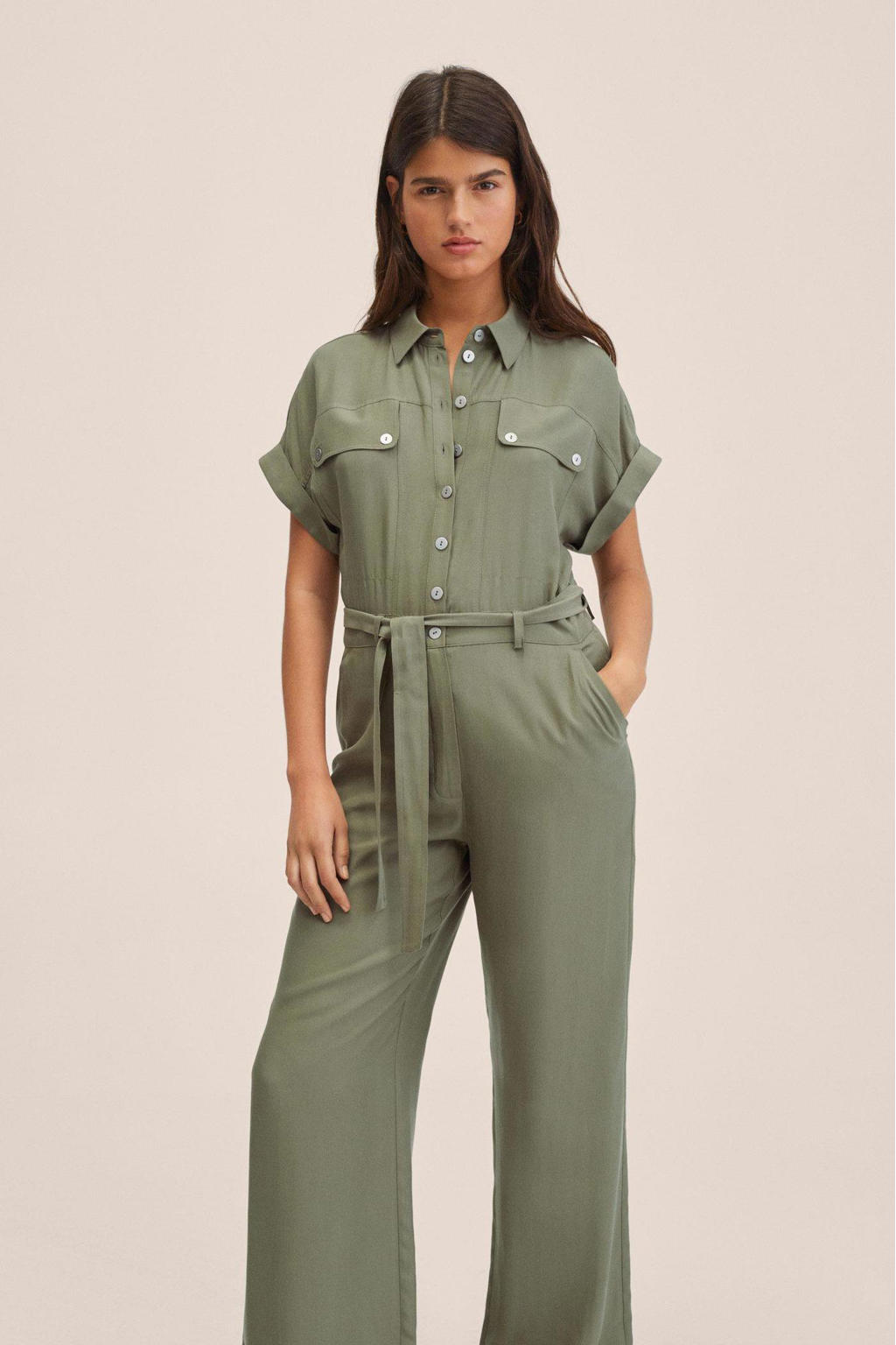 Mango jumpsuit kaki kopen? in huis wehkamp