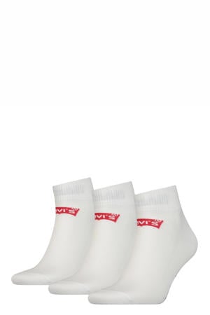 sokken met logo - set van 3 wit