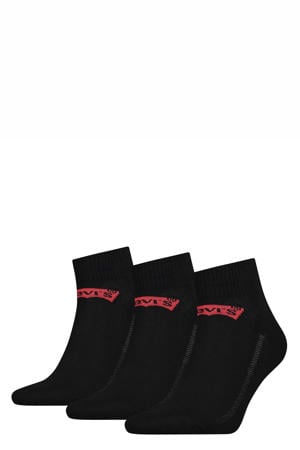 sokken met logo - set van 3 zwart