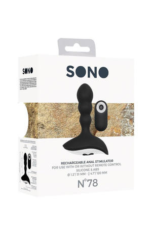 Oplaadbare Anaal stimulator No.78 - Zwart