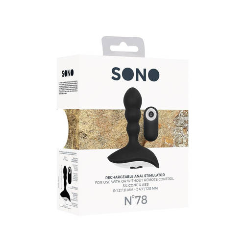 Sono Oplaadbare Anaal stimulator No.78 - Zwart afbeelding