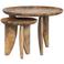 vtwonen vtwonen High Heels Bijzettafels - Mangohout - Naturel - Set van 2